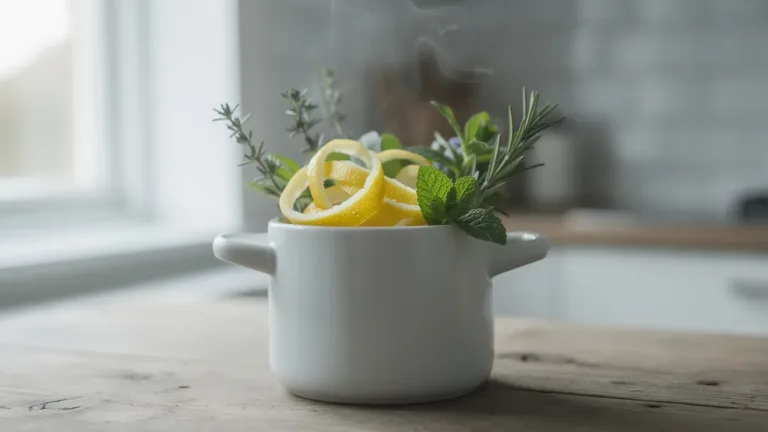 Geen thee of koffie, deze kokende citroenschil met kruiden doet wonderen