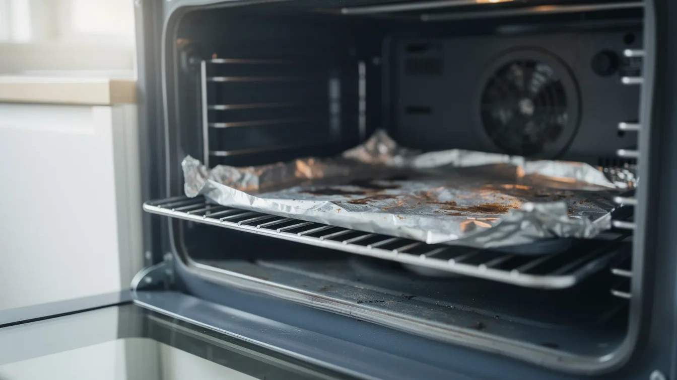 Ik gebruikte aluminiumfolie in mijn elektrische oven en dit was het resultaat