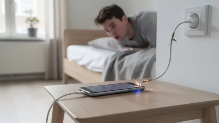 Niet even kort, deze gewoonte met je telefoon opladen is levensgevaarlijk