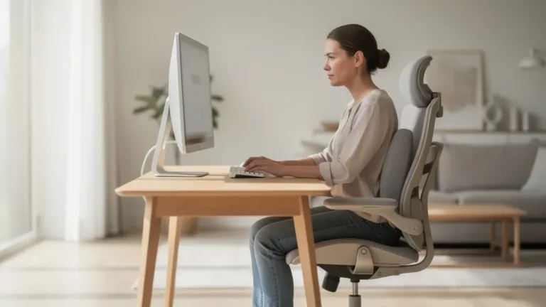 Waarom deze exacte bureauplaats nek- en schouderpijn voorkomt bij thuiswerken